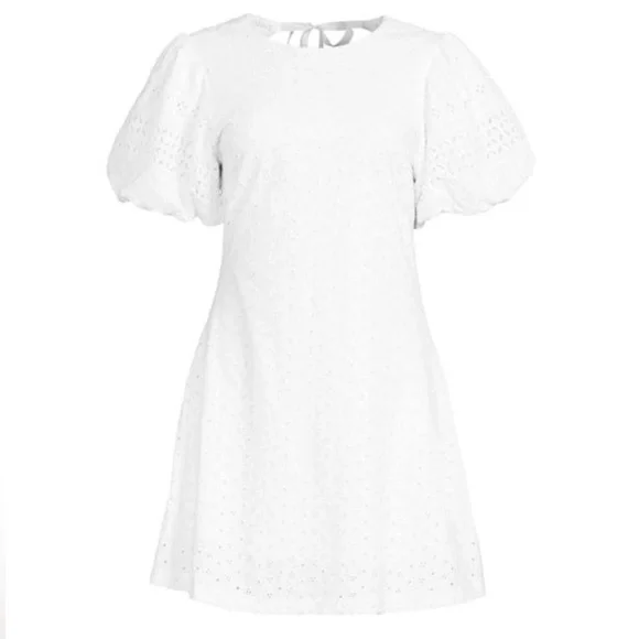 Free People Apricot Rose Mini Dress. Eyelet dress - Picture 5 of 14